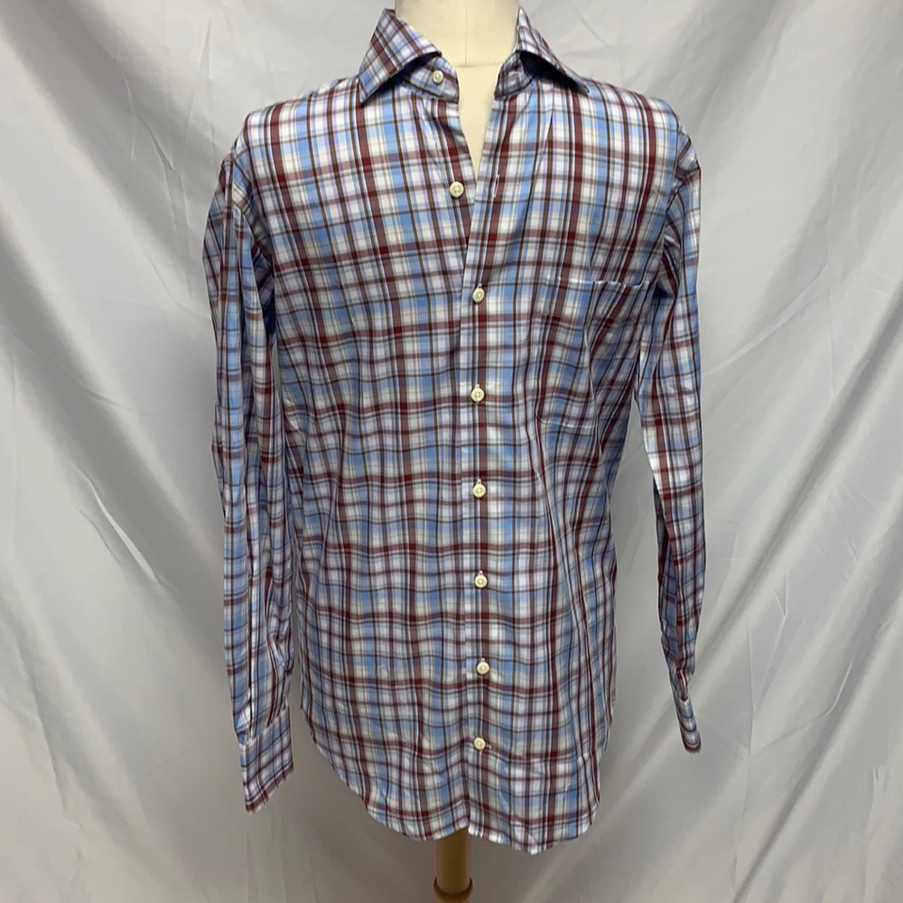 Peter Millar Plaid Collared Button Down Men Shirt - image 1